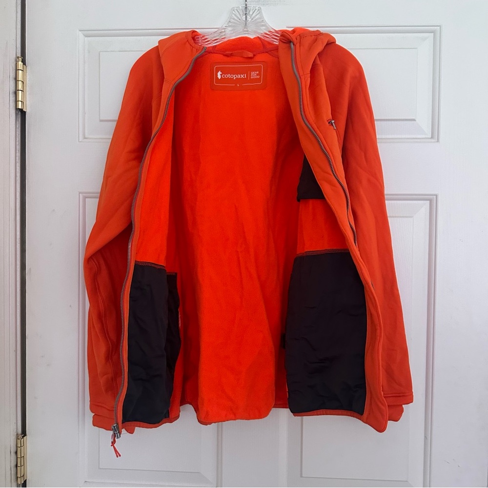 Cotopaxi Orange Hooded Sweatshirt Zip Up Hoodie Jacket Size Large L - Picture 10 of 12